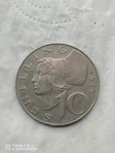 外国硬币 - 76年奥地利10先令镍币