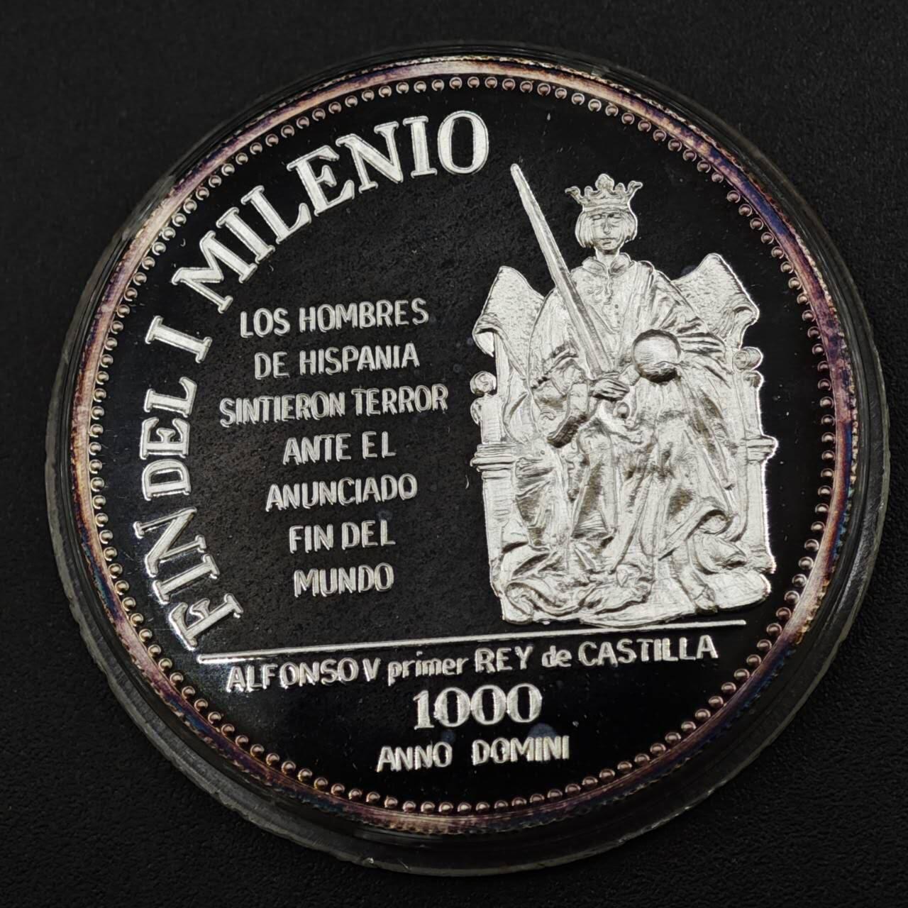 【淘币小摊】实时拍第八百二十二拍   银币套币场   满百包邮可预留二周 每周一统一发货   西班牙2000年“千年交替”一盎司精制银章999银银价412