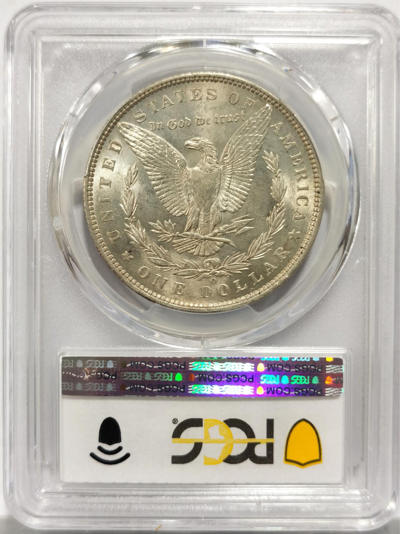 博洋堂藏家专场系列之美国钱币白金之夜专场②暨第152期（全场包邮）  PCGS MS62 美国1889 O 摩根 此年份为新奥尔良厂中弱打最严重的 但此枚铸打深俊 底板完美 双面老包浆 严重低评 麦稀奇首见品种 不可多得的藏品 PCGS指导价为3540RMB