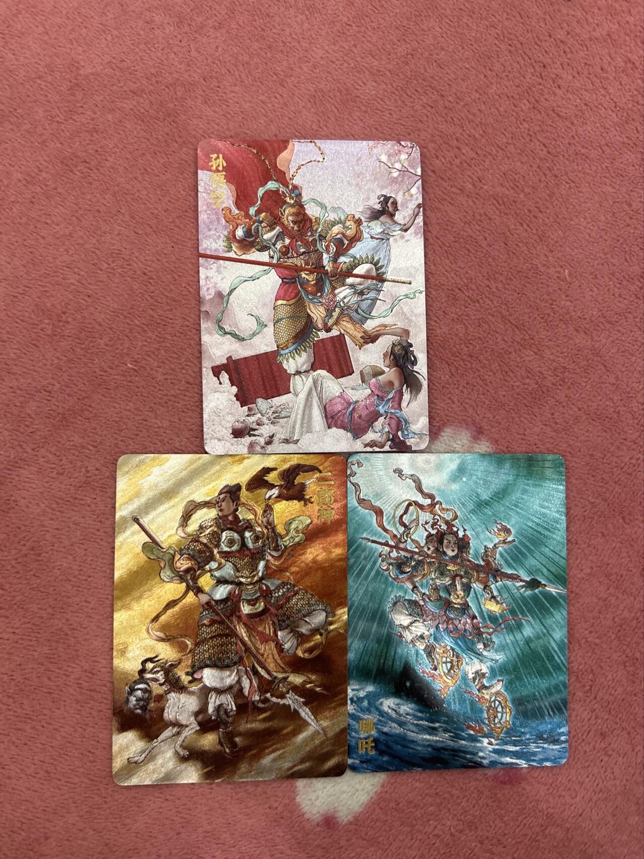 喜灰玩卡首拍第一期免佣金 超级梦天命封神特卡李宇航绘三大反骨仔粗闪一套