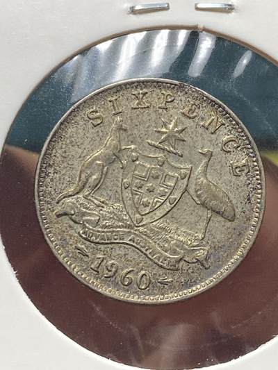 2025年第一百三十四场(总第一百六十场）外国好品纸夹散币场(免佣金) - 英国🇬🇧1960年6便士银币(伊丽莎白二世青年桂冠，第二版，500银)