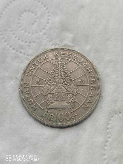 外国硬币 - 78年印度尼西亚100卢比