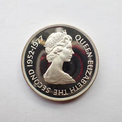 古楚泉社世界钱币专场NO.2 - 特里斯坦达库尼亚女王登基25周年25便士大银币