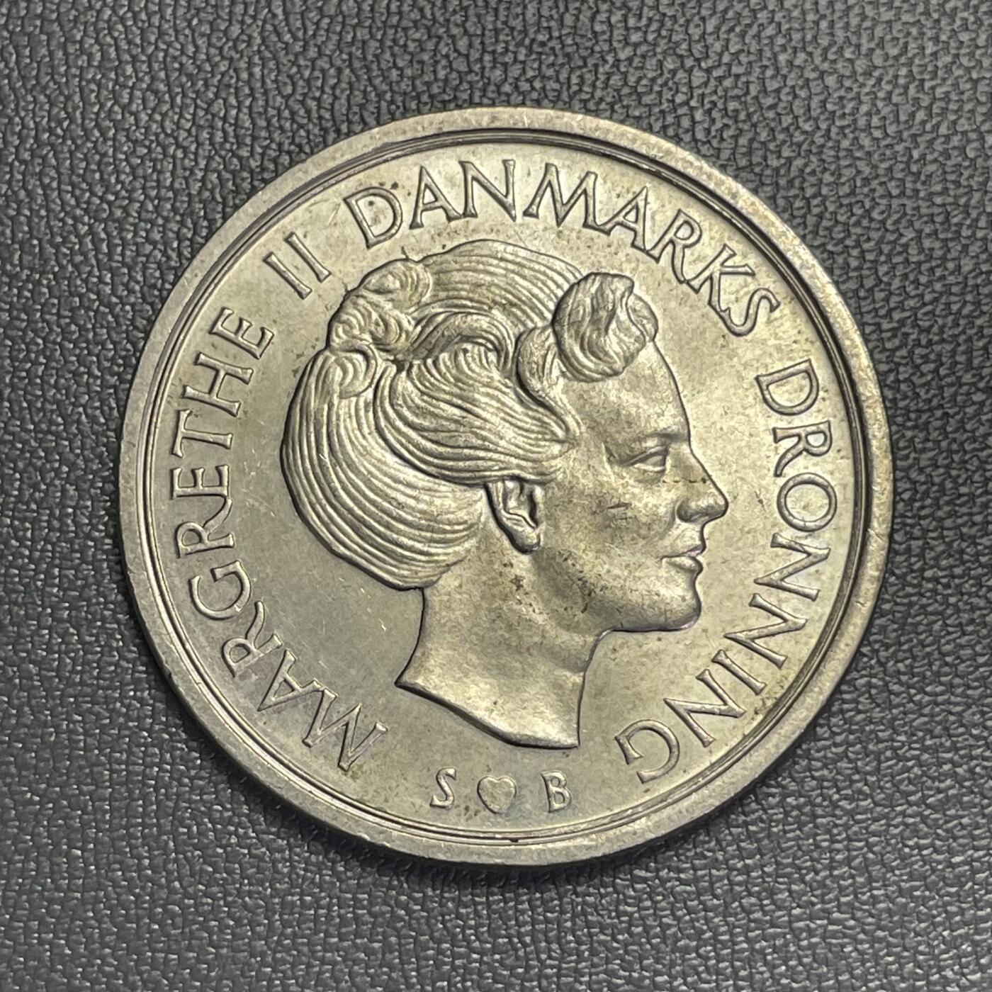 回流1208 丹麦1974年5克朗 玛格丽特二世 33mm