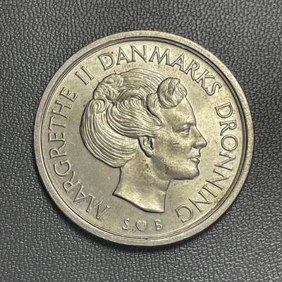 回流1208 - 丹麦1974年5克朗 玛格丽特二世 33mm
