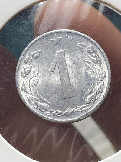 2025年第一百三十四场(总第一百六十场）外国好品纸夹散币场(免佣金) - 捷克斯洛伐克1957年1赫勒(人民共和国时期最小面值流通硬币)