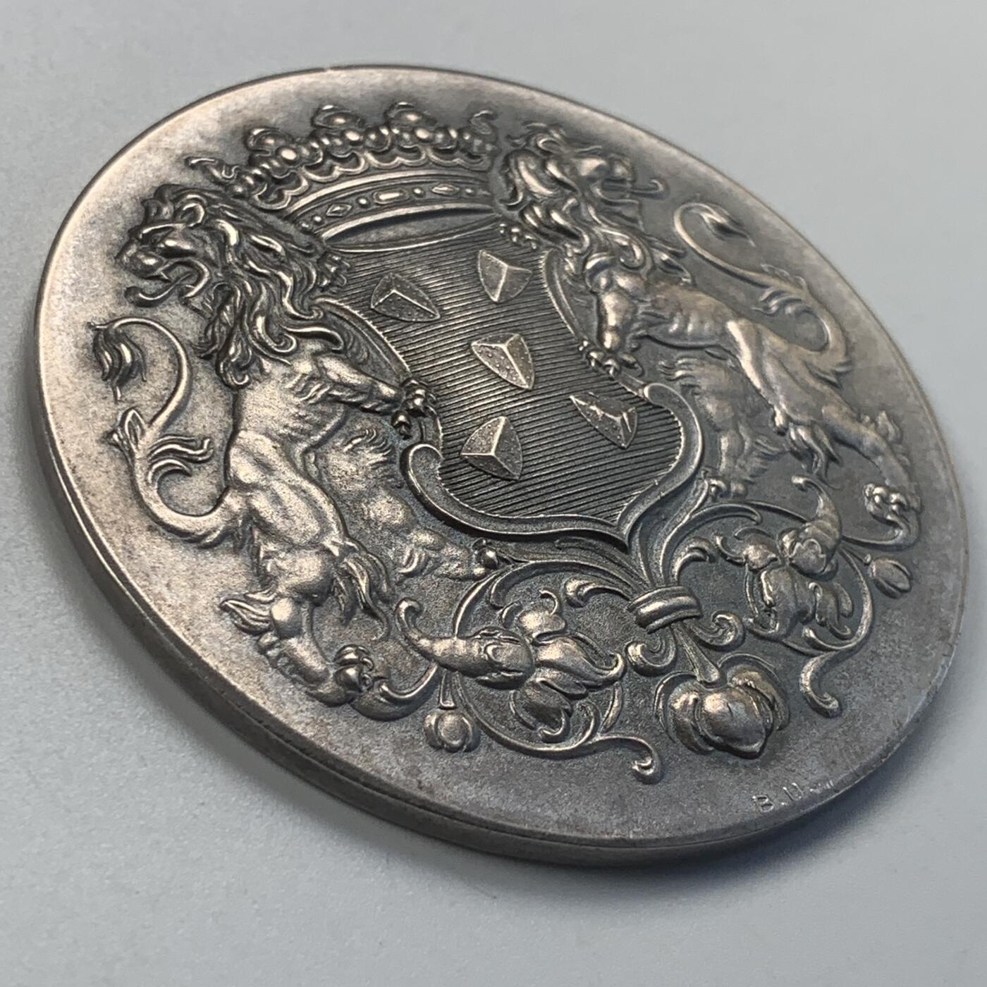 掌中浮雕-藏着的欧洲第045场 1965年荷兰Bussum市政府奖章，59mm ，75g