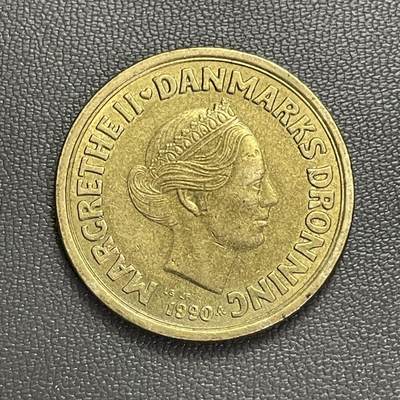 回流1208 - 丹麦1990年20法郎铜币 玛格丽特二世