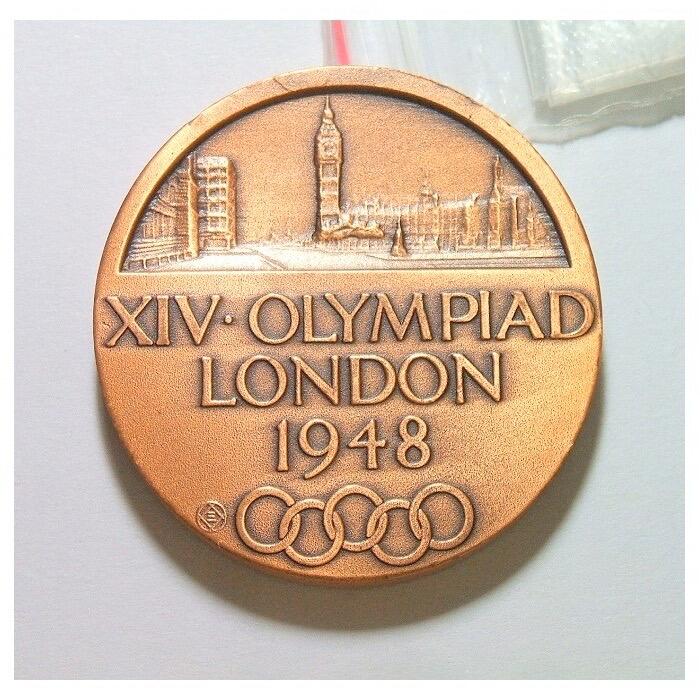 纪念1948年伦敦奥运会 高浮雕精制大铜章 40MM