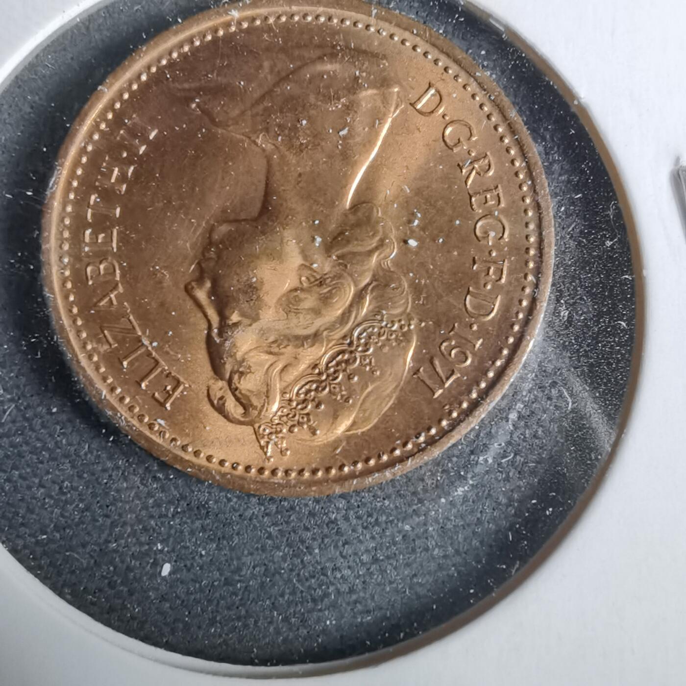 沼泽如烟--第925场 英国1971年1便士