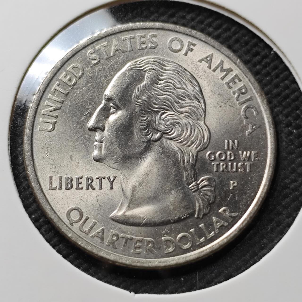 KK钱币收藏小铺 第376期  2月预留时间 周末发货  美国25分纪念币 好品