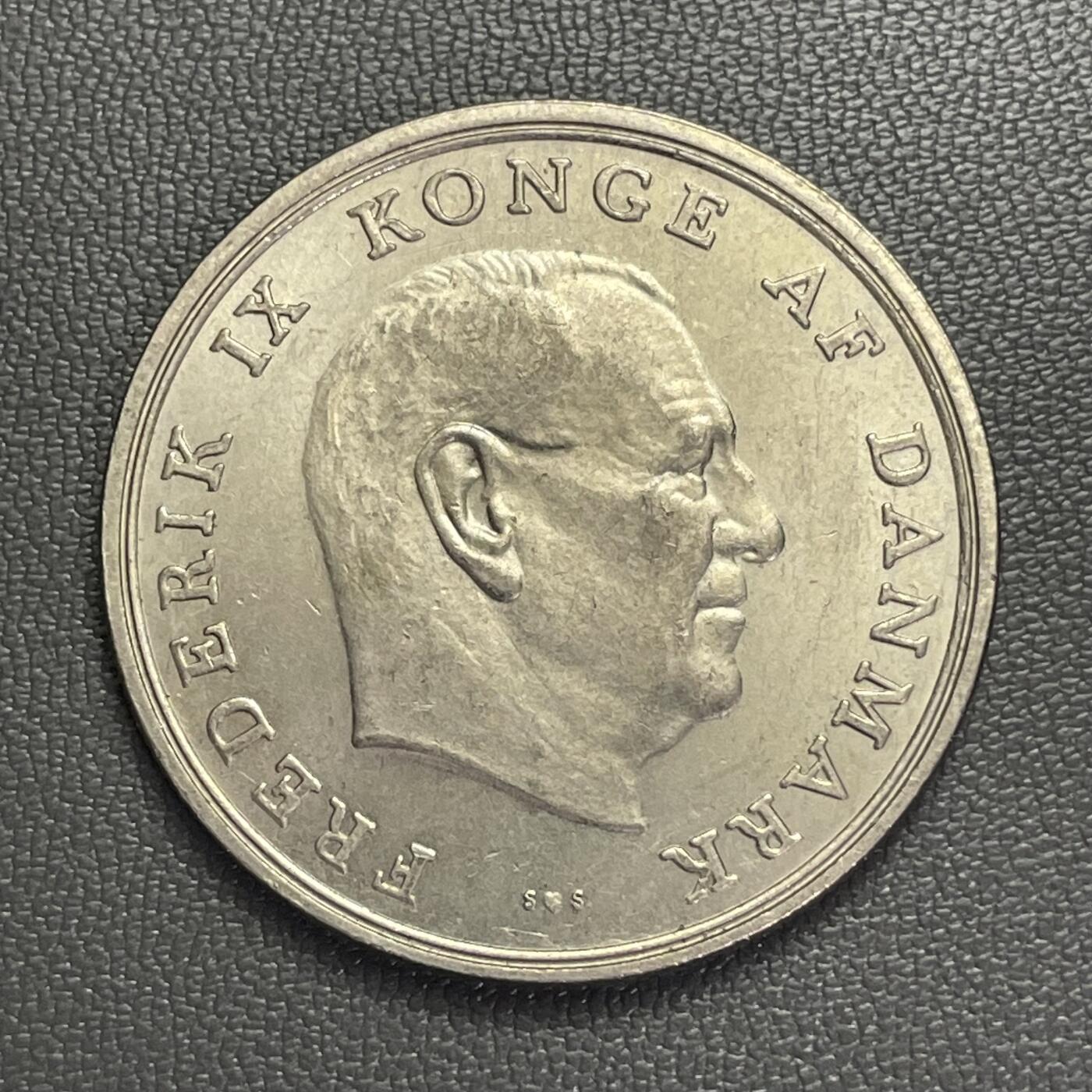 回流1208 丹麦1972年5克朗 国王弗雷德里克九世 1972年国王最后一年 发行量最少