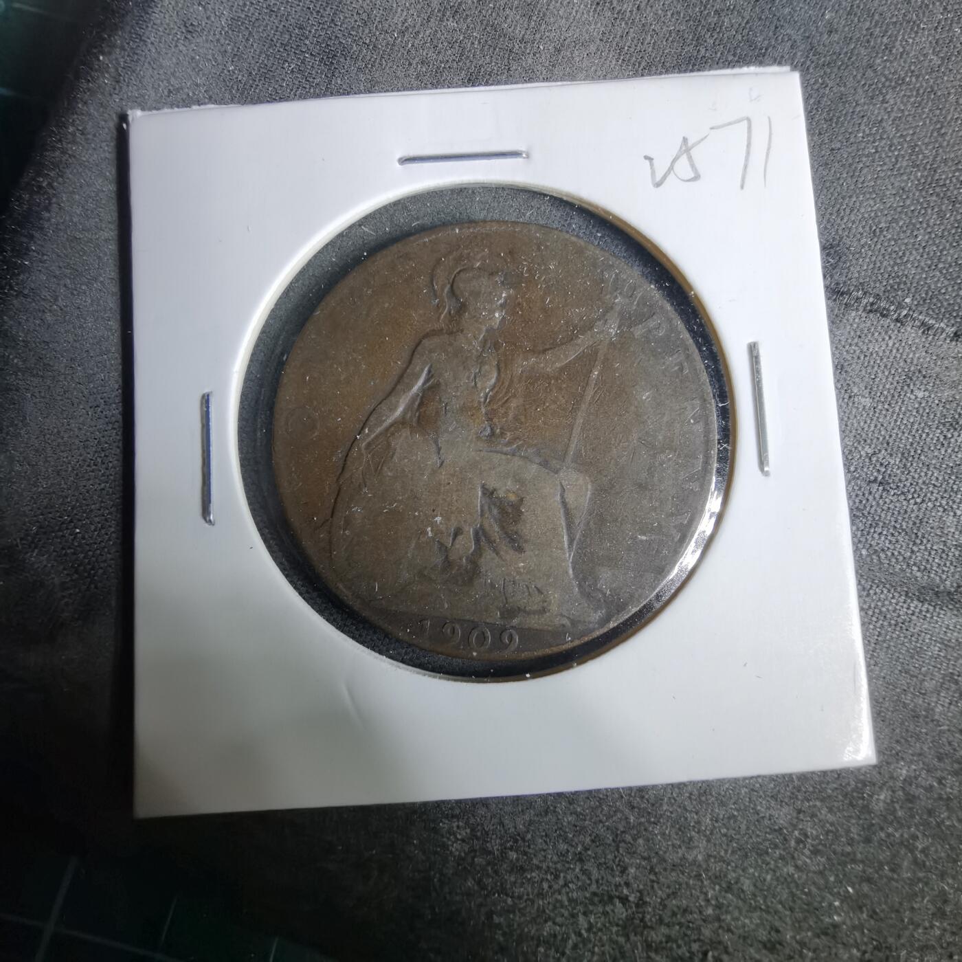 沼泽如烟--第925场 英国1909年1便士