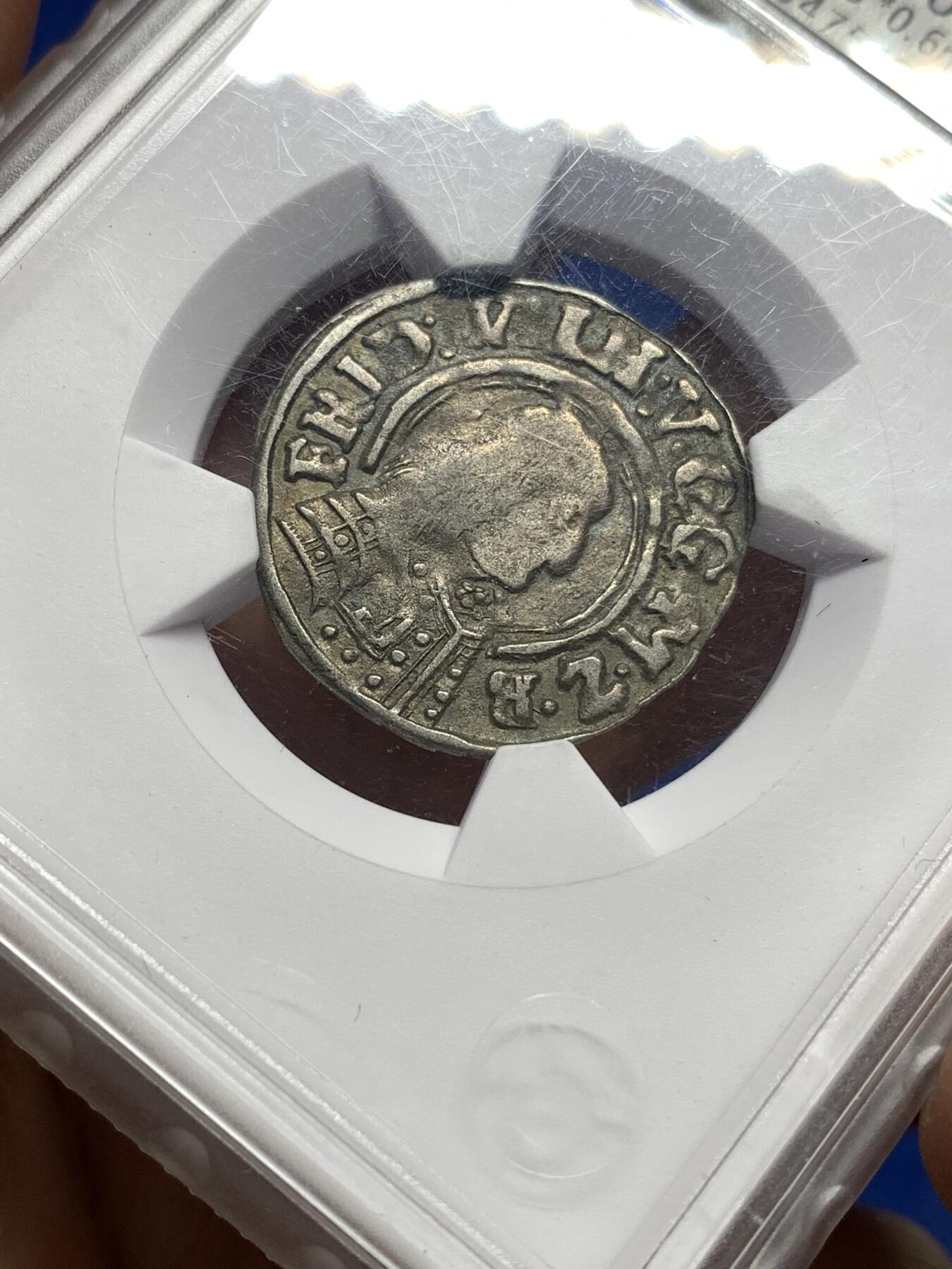 《竞宝斋》第446场 周日，周一，2场连拍 （全场包邮） 华夏评级 XF40 普鲁士公国 1657年 1/24泰勒 银币 细节和打制情况都不错 包浆很自然 可砸盒重评 少见品种