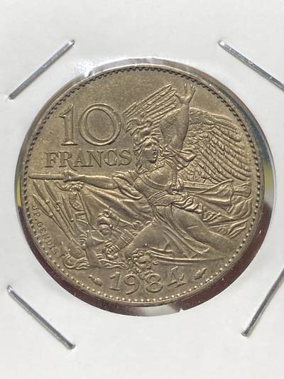 2025年第一百三十四场(总第一百六十场）外国好品纸夹散币场(免佣金) - 法国🇫🇷1984单年份10法郎(法国著名雕塑家弗朗索瓦·吕德诞辰200周年纪念币)