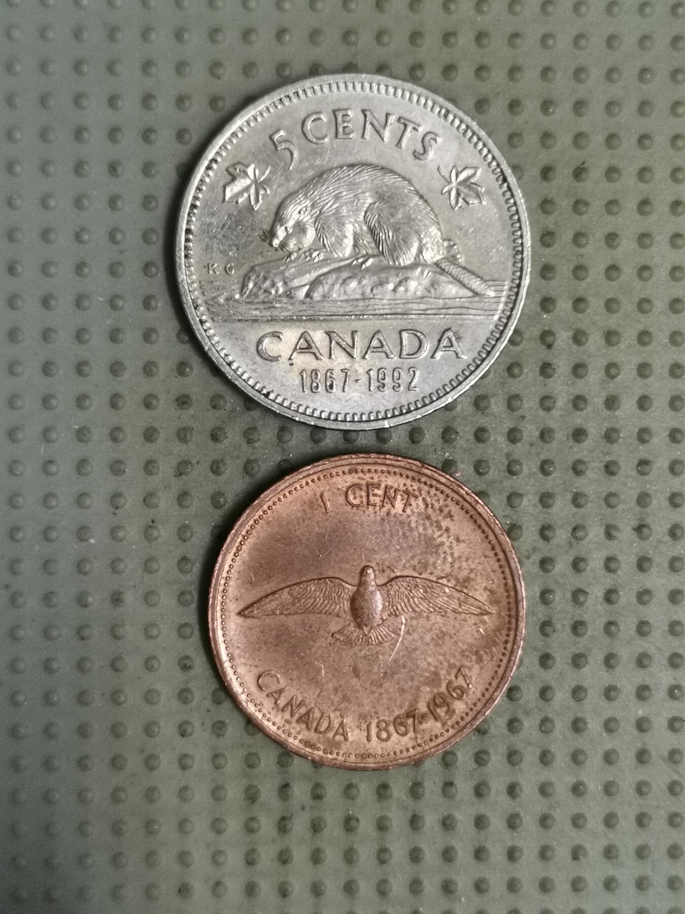 2025年第135场各国散币拍卖（总第135场） 加拿大纪念币2枚