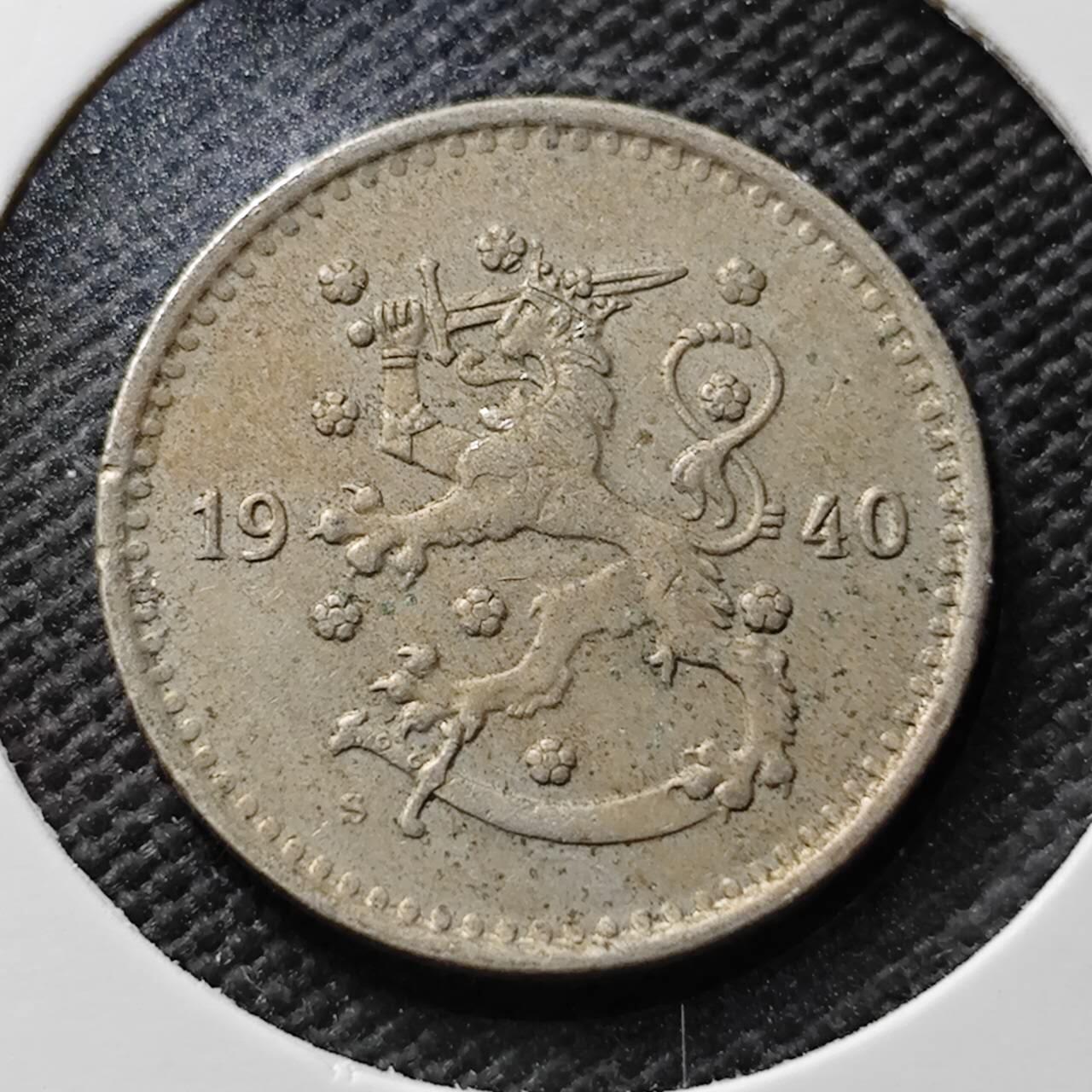 KK钱币收藏小铺 第376期  2月预留时间 周末发货  1940芬兰1马克