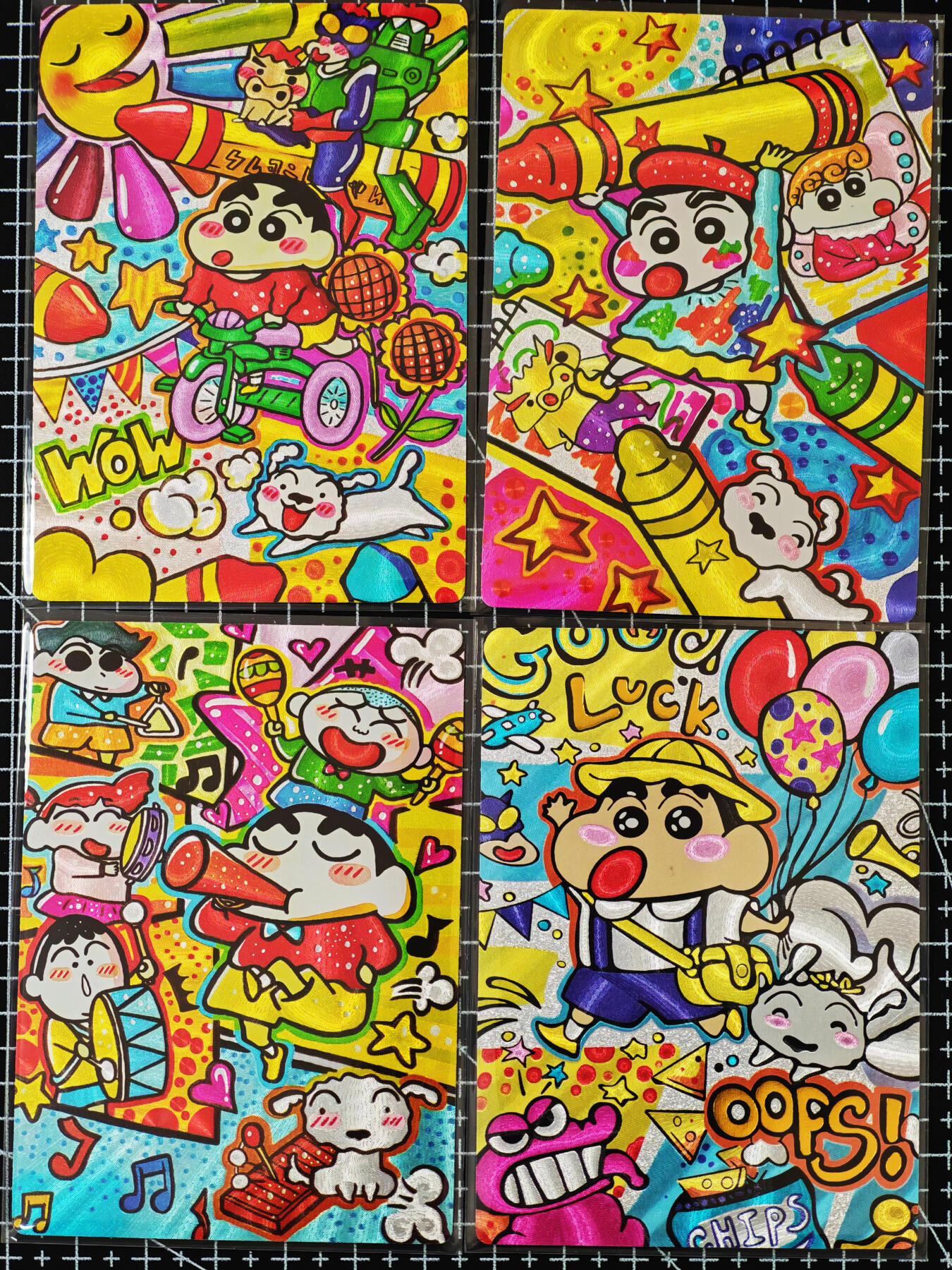 琦卡当当铺≯第24期★★各种小漏~支持寄存★★~【9点40结束】扫码加群抽[包邮券]~周二结束 奇点=蜡笔小新-粗闪一套-4张