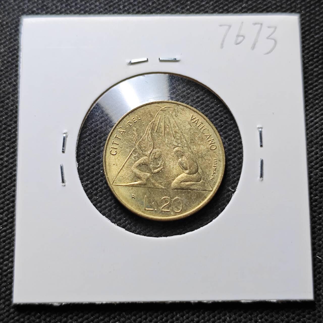 KK钱币收藏小铺 第376期  2月预留时间 周末发货  梵蒂冈20里拉好品