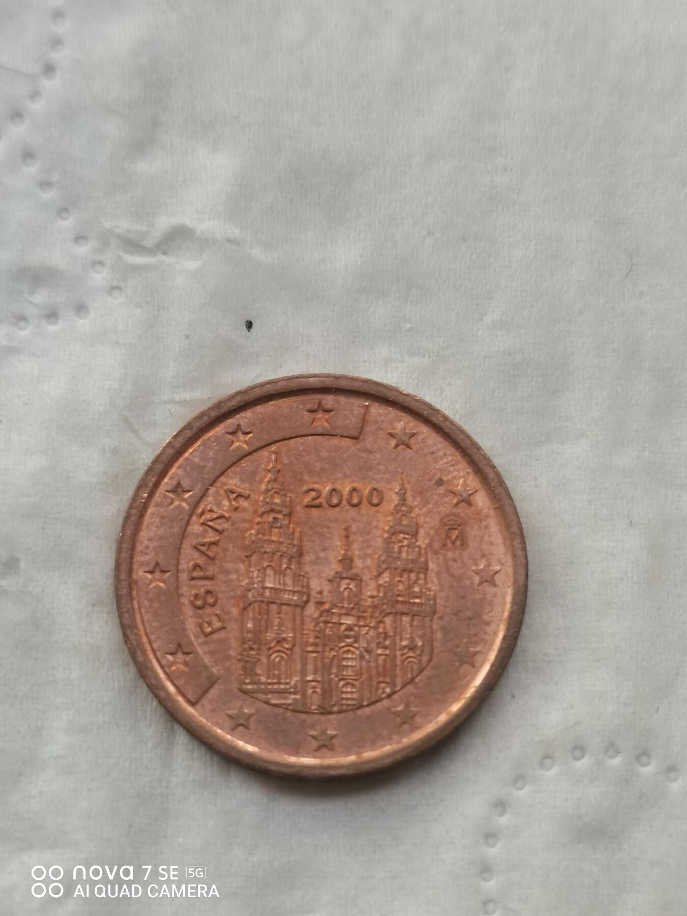 外国硬币 2000年2欧分