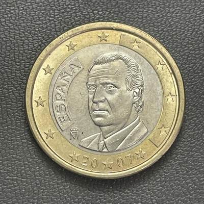 回流1208 - 西班牙2007年1欧元双金属币 国王胡安·卡洛斯一世