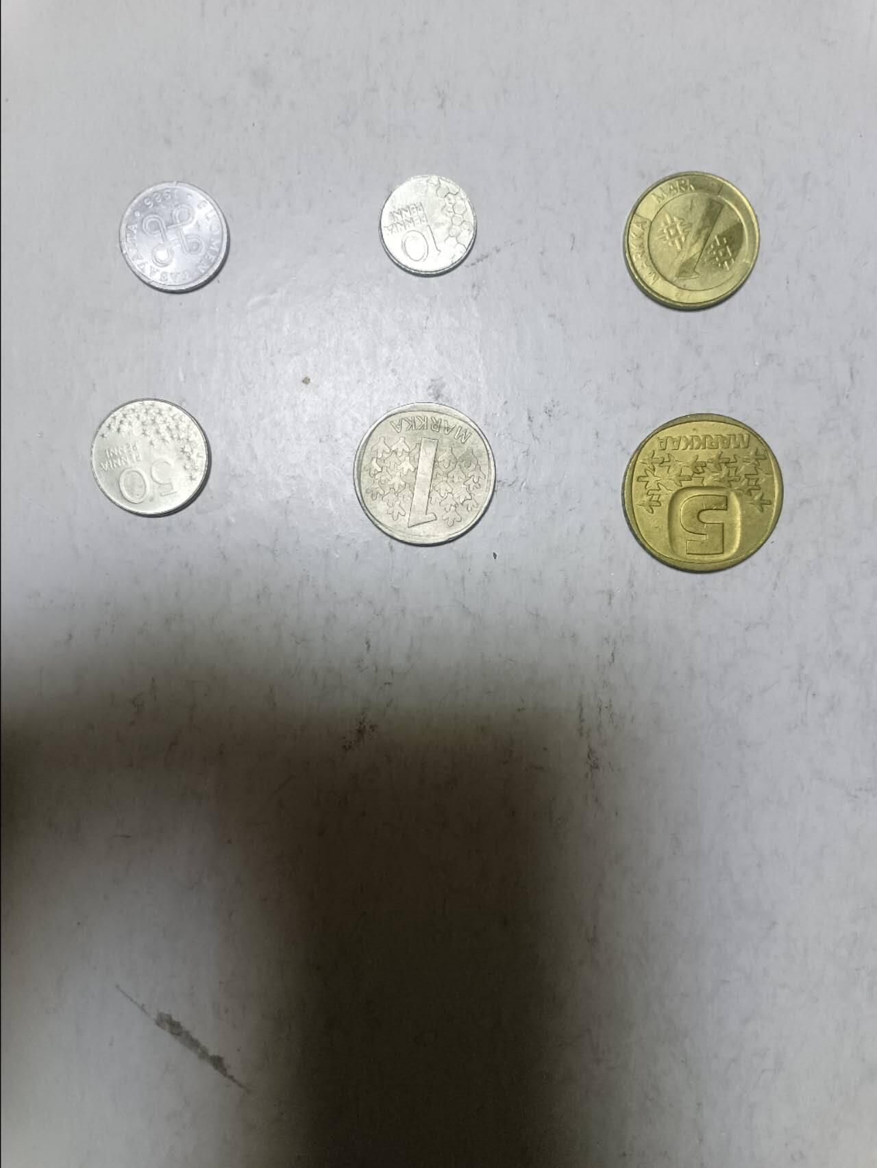 【20251211】非全新纸币和硬币第312场 芬兰6枚硬币不同版本