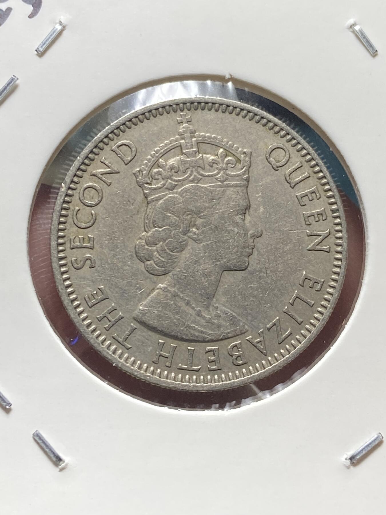 2025年第一百三十四场(总第一百六十场）外国好品纸夹散币场(免佣金) 英属塞浦路斯1955单年份50米尔(伊丽莎白二世青年带冠)