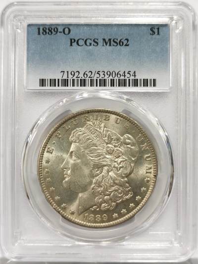 博洋堂藏家专场系列之美国钱币白金之夜专场②暨第152期（全场包邮）  - PCGS MS62 美国1889 O 摩根 此年份为新奥尔良厂中弱打最严重的 但此枚铸打深俊 底板完美 双面老包浆 严重低评 麦稀奇首见品种 不可多得的藏品 PCGS指导价为3540RMB