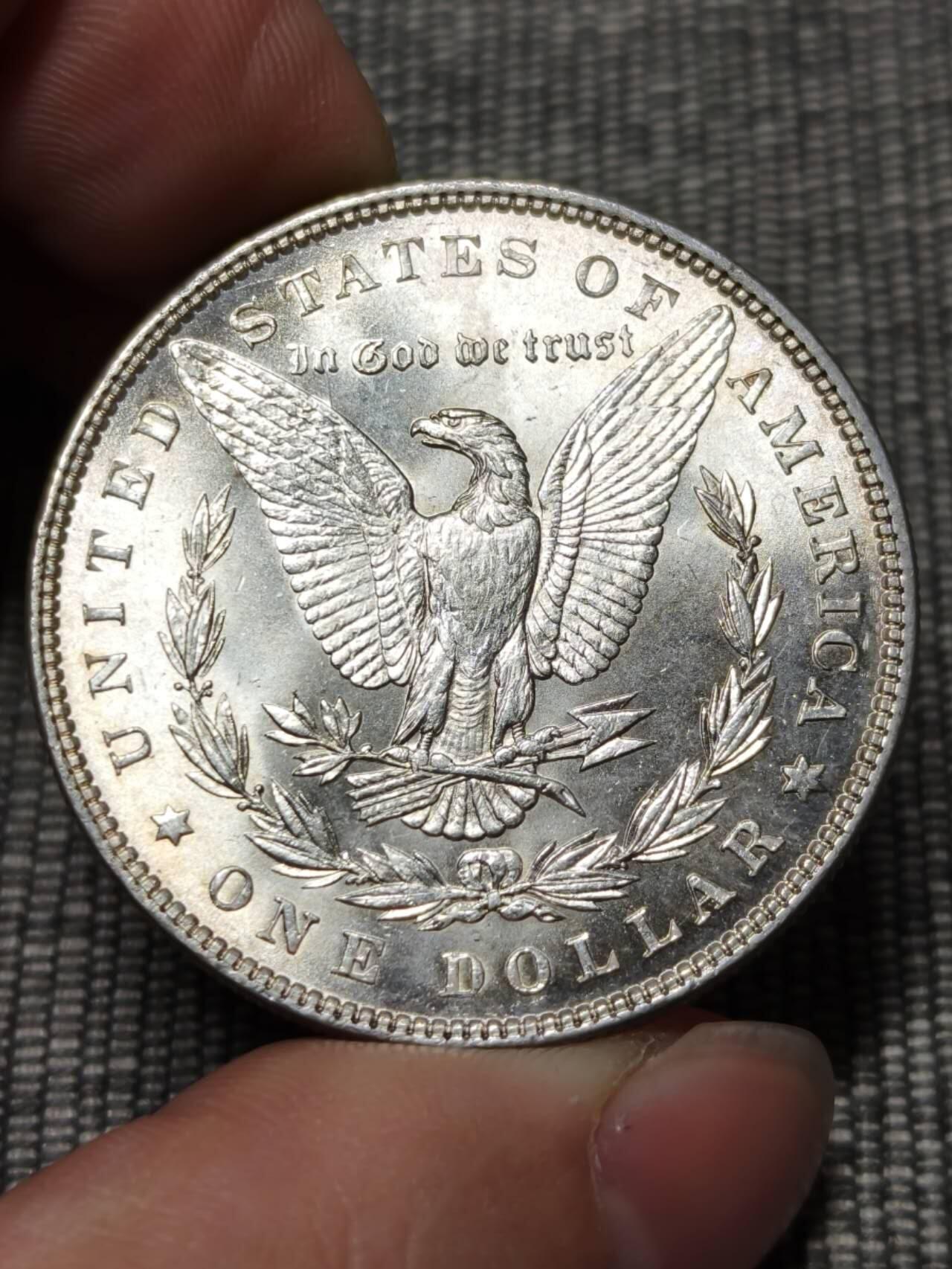 UNC1883和1887美国摩根银元两枚499一个包顺丰