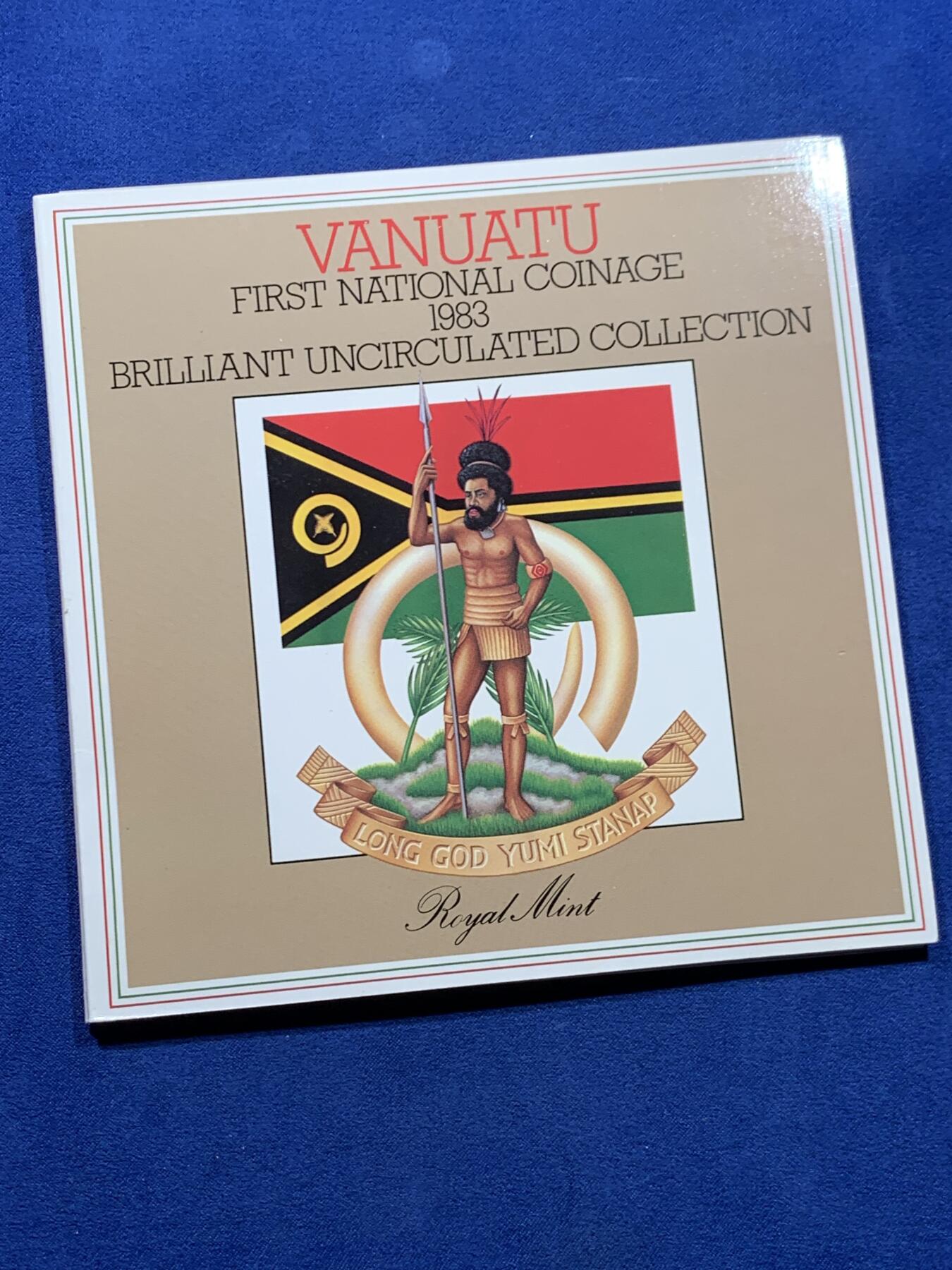 《竞宝斋》第446场 周日，周一，2场连拍 （全场包邮） 瓦努阿图1983年造币厂套装 全6枚套币 英国皇家造币 好品