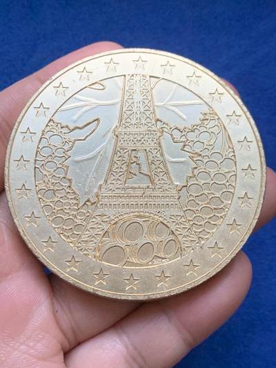 《竞宝斋》第446场 周日，周一，2场连拍 （全场包邮） - 法国葡萄酒国际挑战赛大铜章 直径62.5mm 重量172g 超级厚实