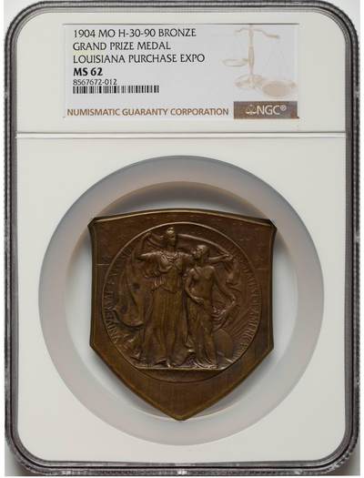 NGC评级1904年美国路易斯安那购地博览会大奖章 - NGC评级1904年美国路易斯安那购地博览会大奖章