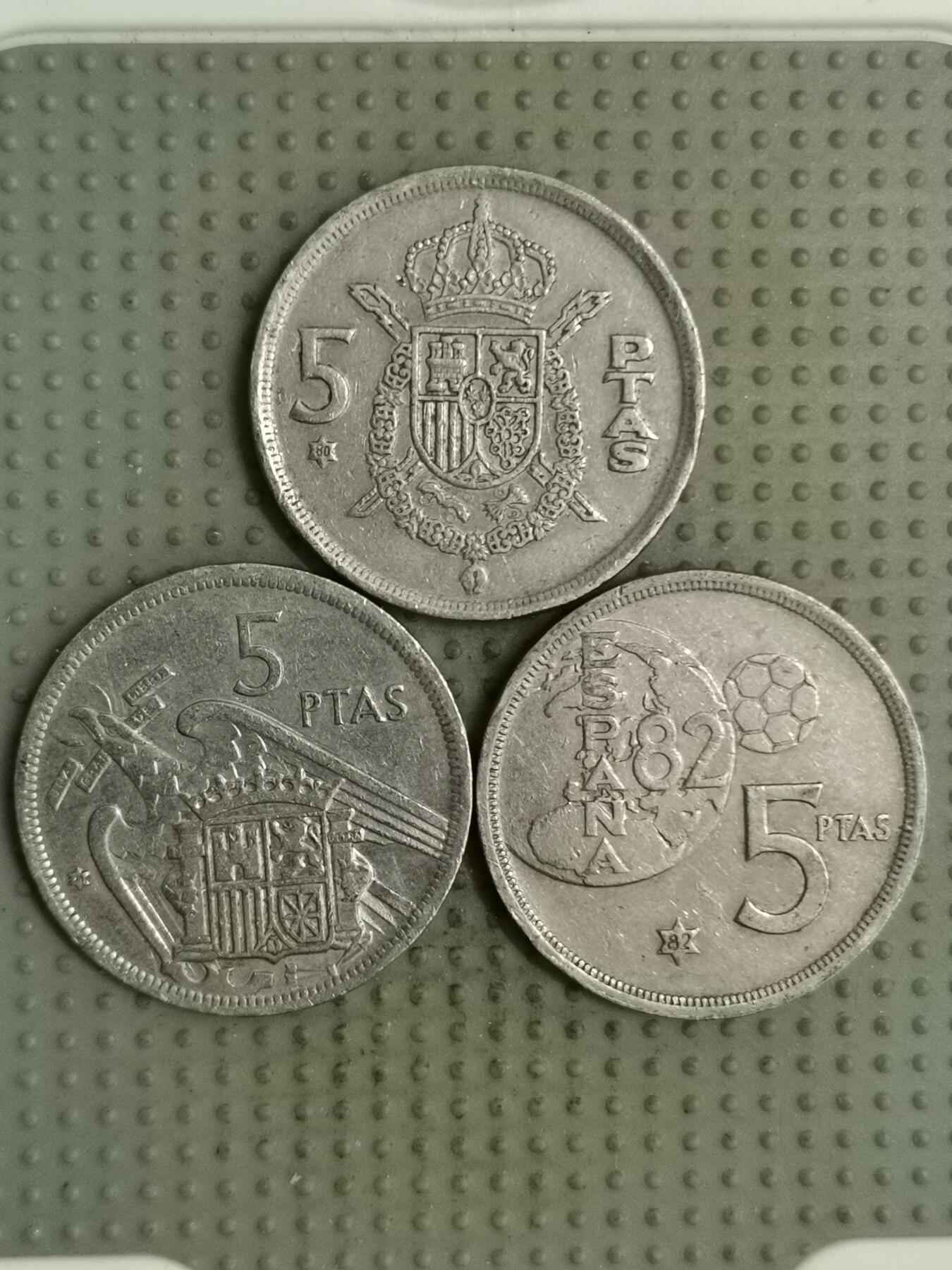 2025年第134场各国散币拍卖（总第134场） 西班牙5比塞塔3枚