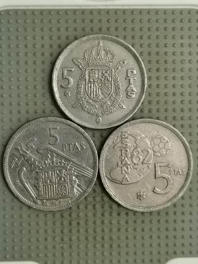 2025年第134场各国散币拍卖（总第134场） - 西班牙5比塞塔3枚
