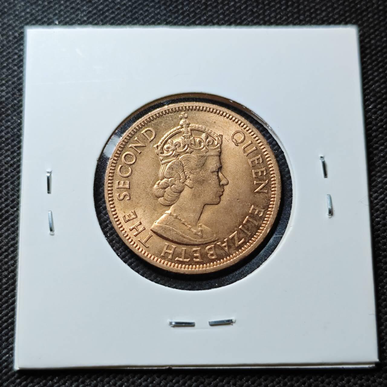 KK钱币收藏小铺 第376期  2月预留时间 周末发货  1965英属加勒比1分铜币 好品