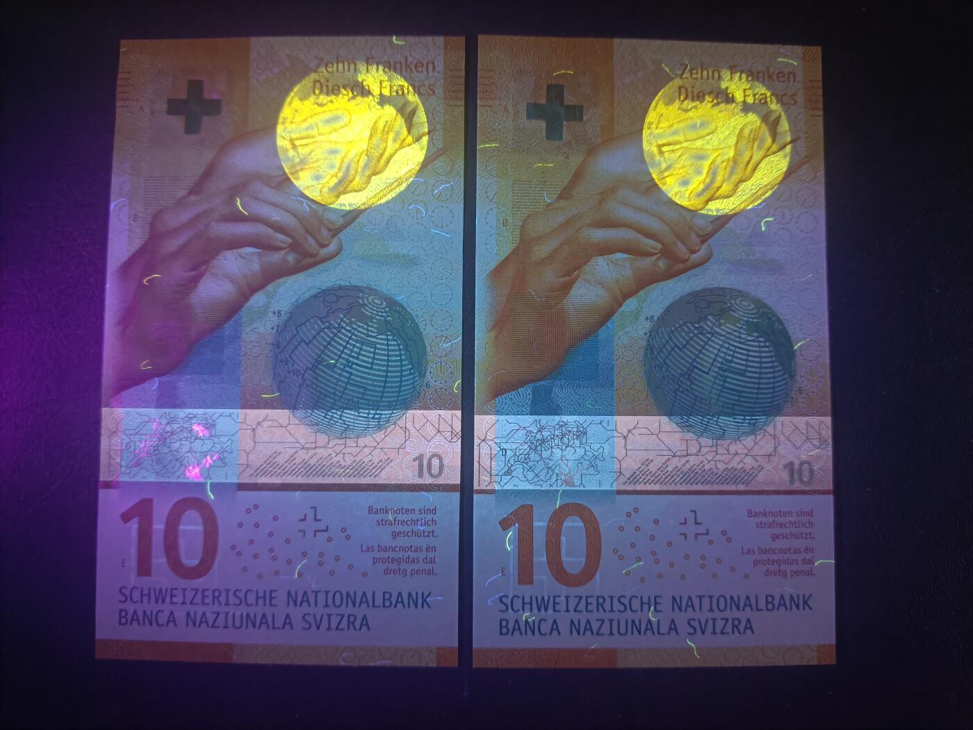 2025十二月第二期，总207期 瑞士2016年10法郎UNC批量两张，音乐和时间主题