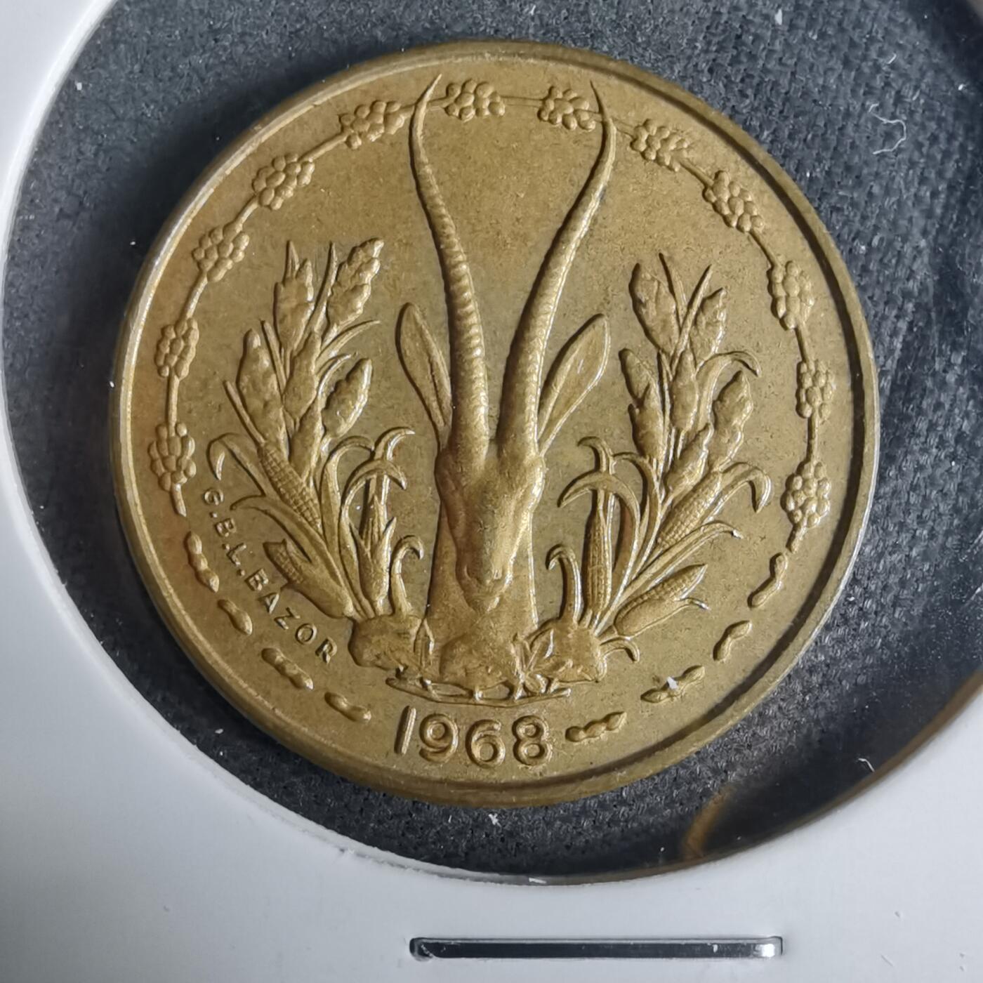 沼泽如烟--第925场 西非1968年5法郎