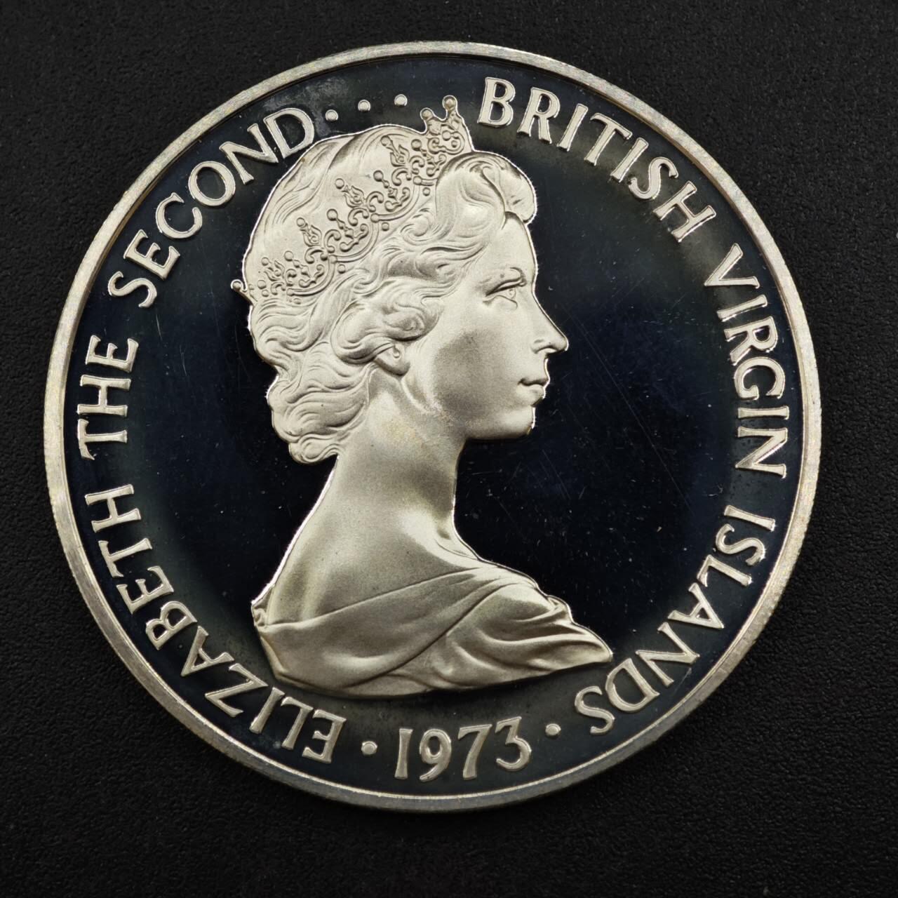 【淘币小摊】实时拍第八百二十二拍   银币套币场   满百包邮可预留二周 每周一统一发货   维尔京1973年军舰鸟一元精制银币重25.7克925银 银价315