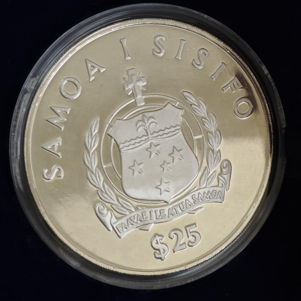 【淘币小摊】实时拍第八百二十二拍   银币套币场   满百包邮可预留二周 每周一统一发货   西萨摩亚1986年“康提基”号帆船25塔拉银币5盎司精制银币1988年克劳斯最具艺术币银价2060