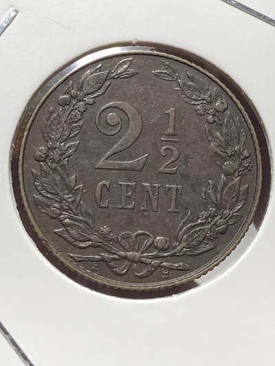 2025年第一百三十四场(总第一百六十场）外国好品纸夹散币场(免佣金) - 好品–荷兰🇳🇱1906年2.5分(威廉明娜女王第三版，Halberd–长戟标，关门年仅发行4年)