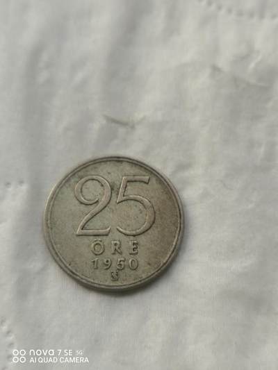 外国银币 - 50年瑞典25欧尔
