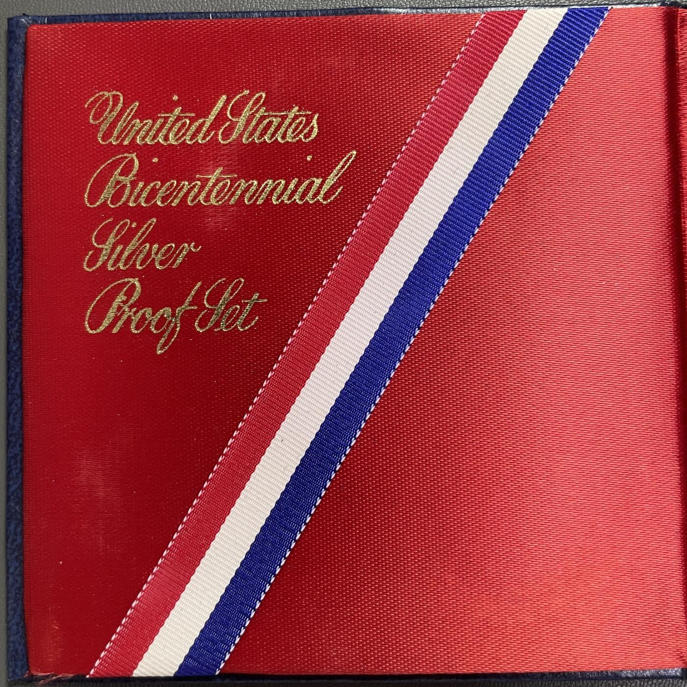 回流1208 原盒精制银币 美国1976年建国200年纪念银币三枚套装 精制币 艾森豪威尔、肯尼迪、华盛顿总统