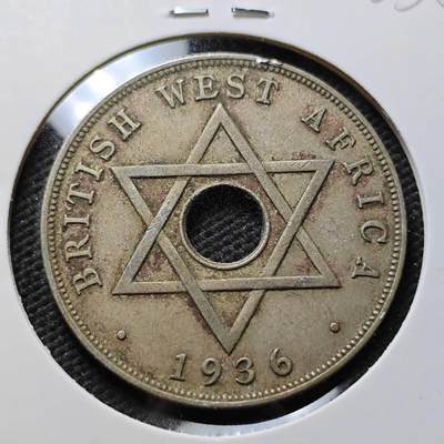 KK钱币收藏小铺 第376期  2月预留时间 周末发货 -  1936英属西非1便士镍币