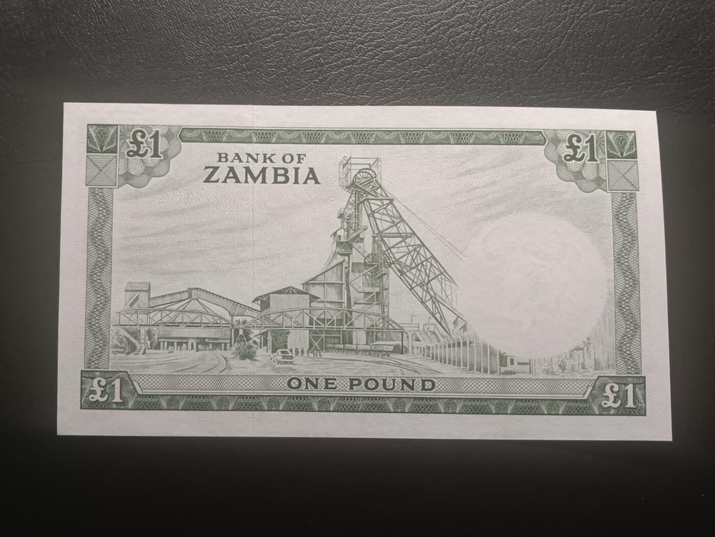 2025十二月第二期，总207期 赞比亚1964版1镑UNC-，黑脸牡丹鹦鹉和工厂，稀有的独立后首版