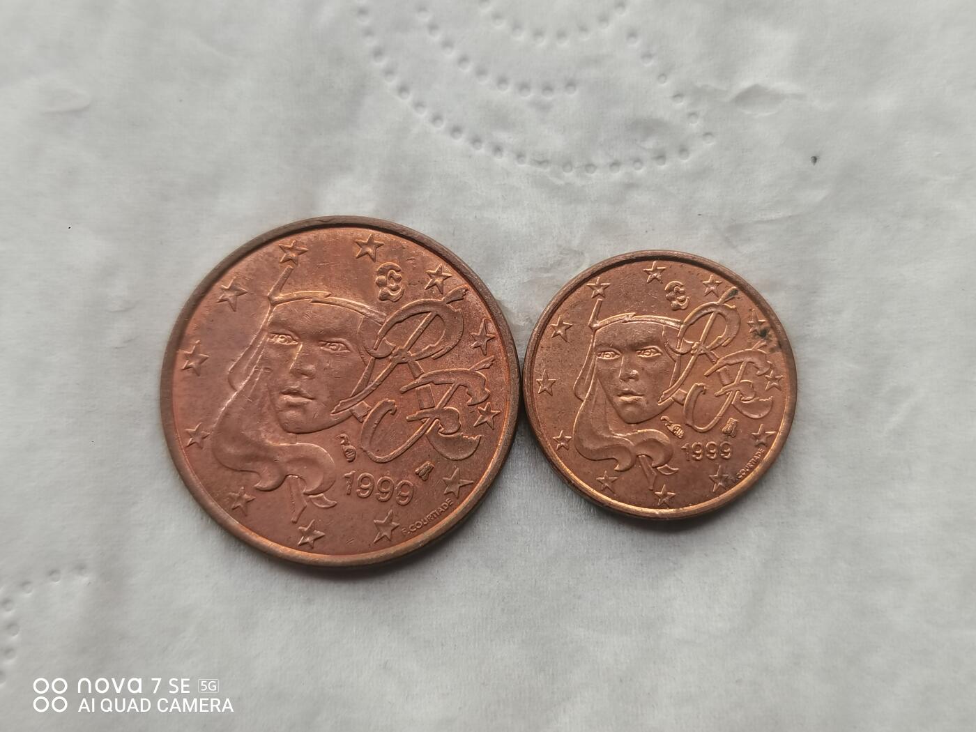 外国硬币 欧分两枚