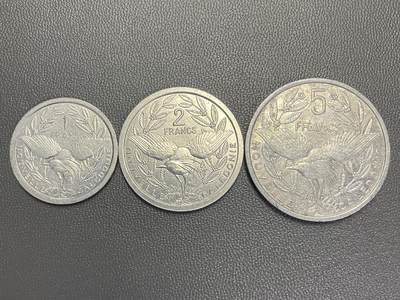 回流1208 - 法属新喀里多尼亚1、2、5法郎3枚
