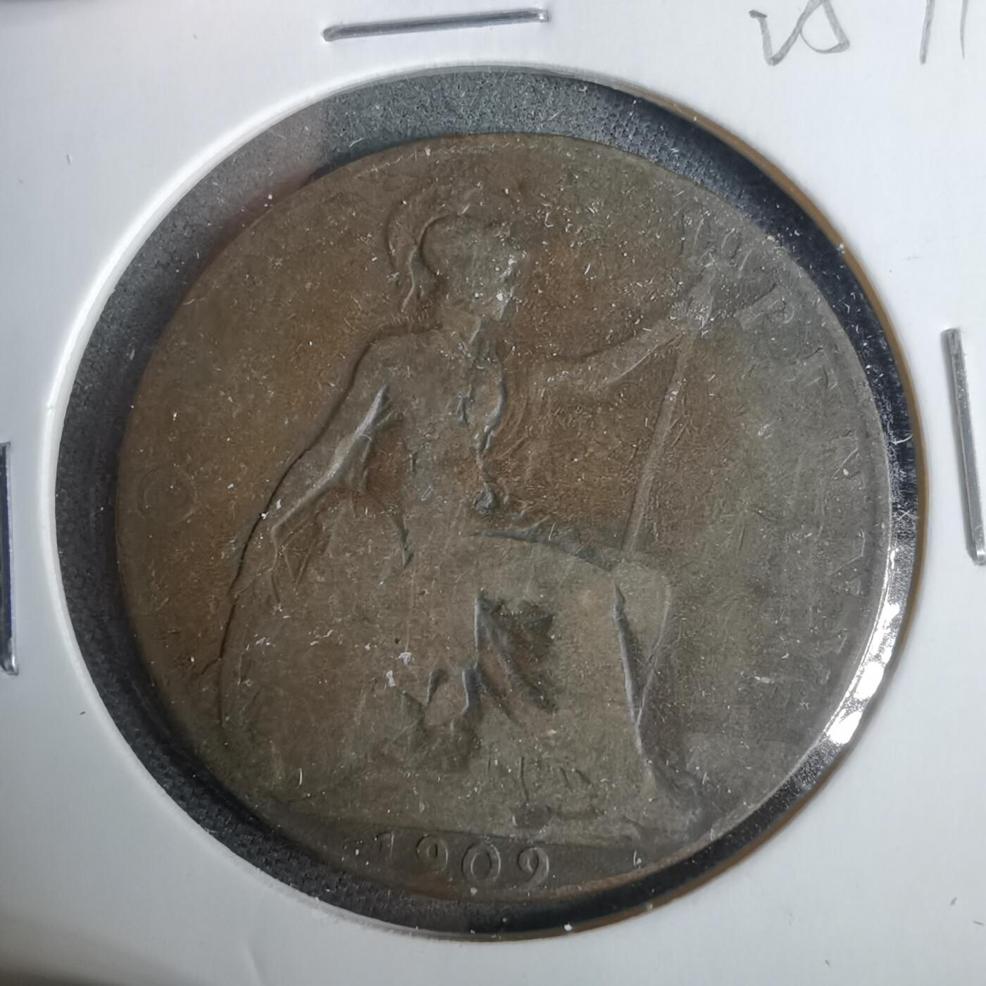 沼泽如烟--第925场 英国1909年1便士