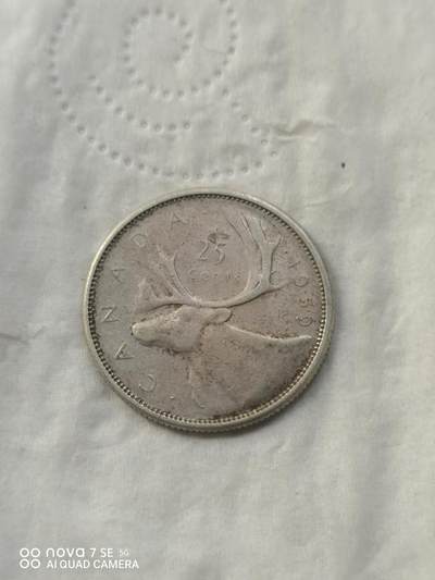 外国银币 - 59年加拿大驯鹿25分