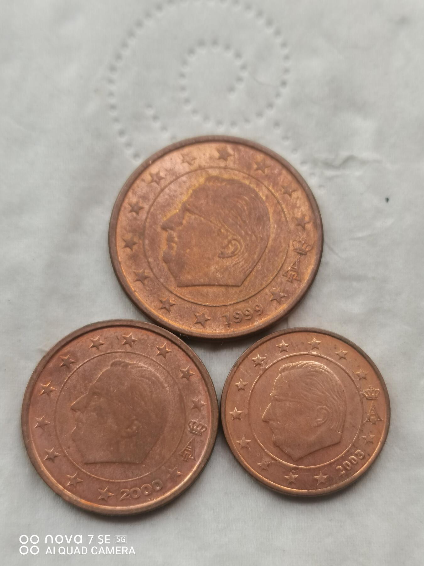 外国硬币 欧分三枚