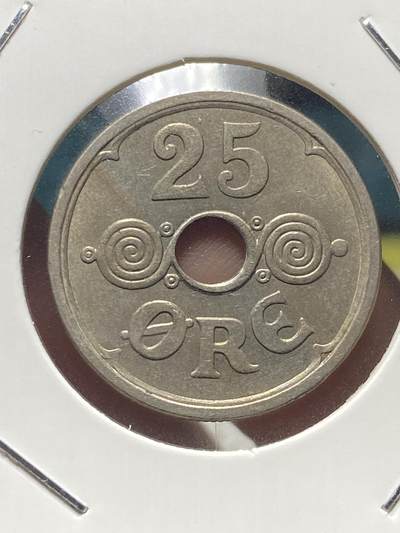 2025年第一百三十四场(总第一百六十场）外国好品纸夹散币场(免佣金) - 丹麦🇩🇰1946年25欧尔(克里斯蒂安十世第五版，N; GJ版)
